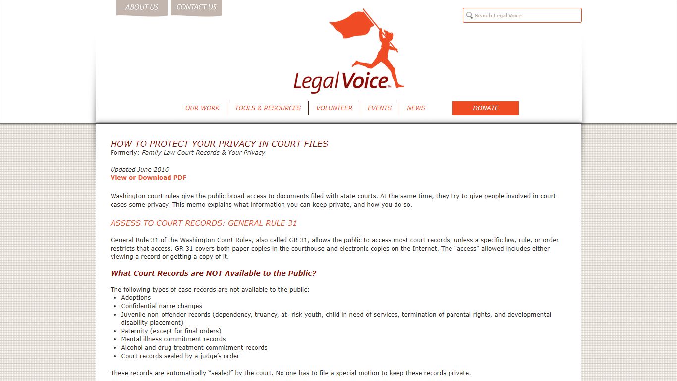 How to Protect Your Privacy in Court Files
